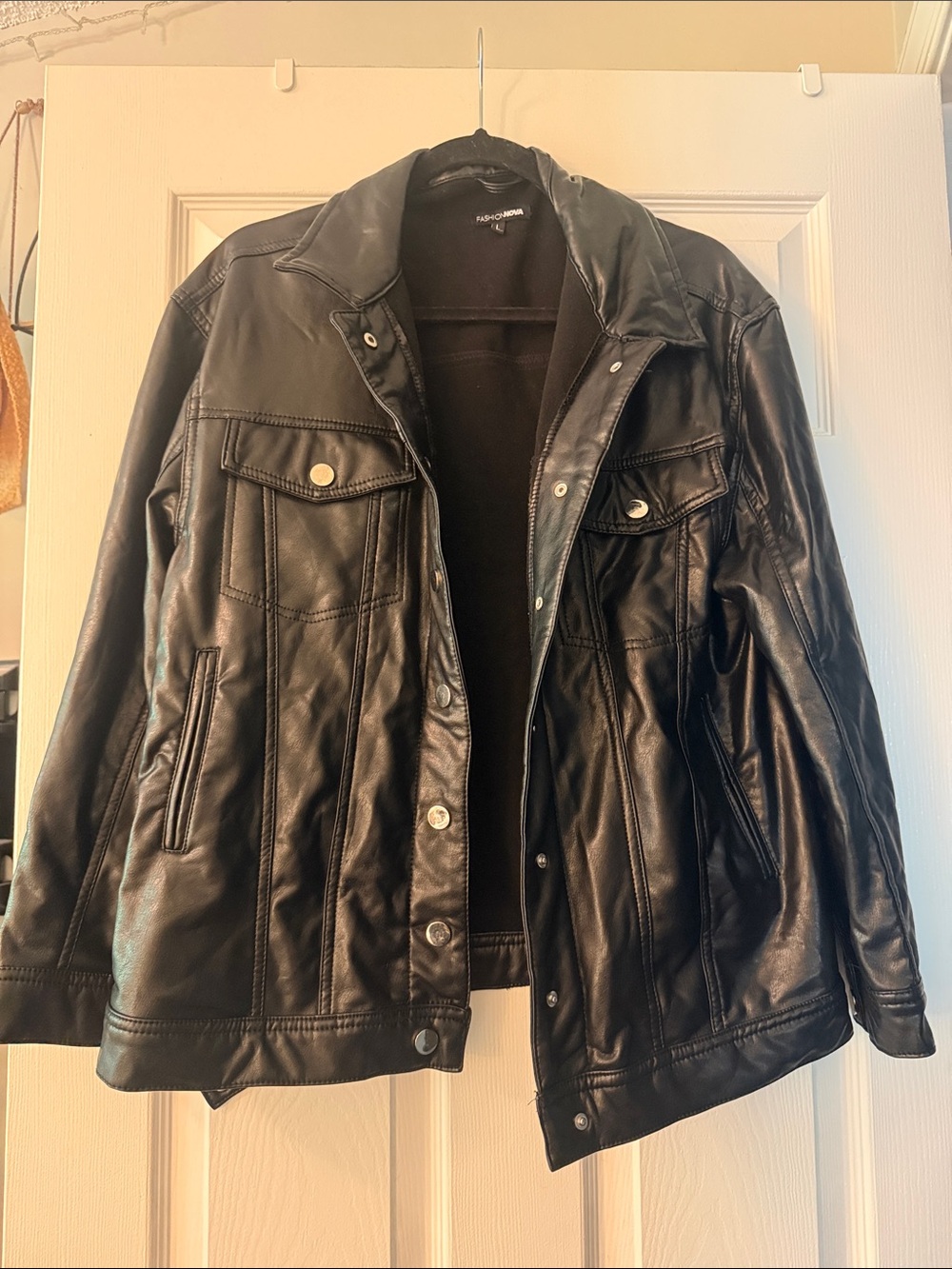 Fashion Nova Black Leather Jacket